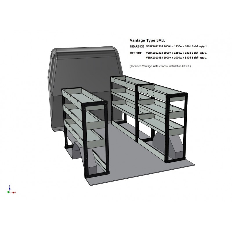 Vauxhall vivaro online shelving